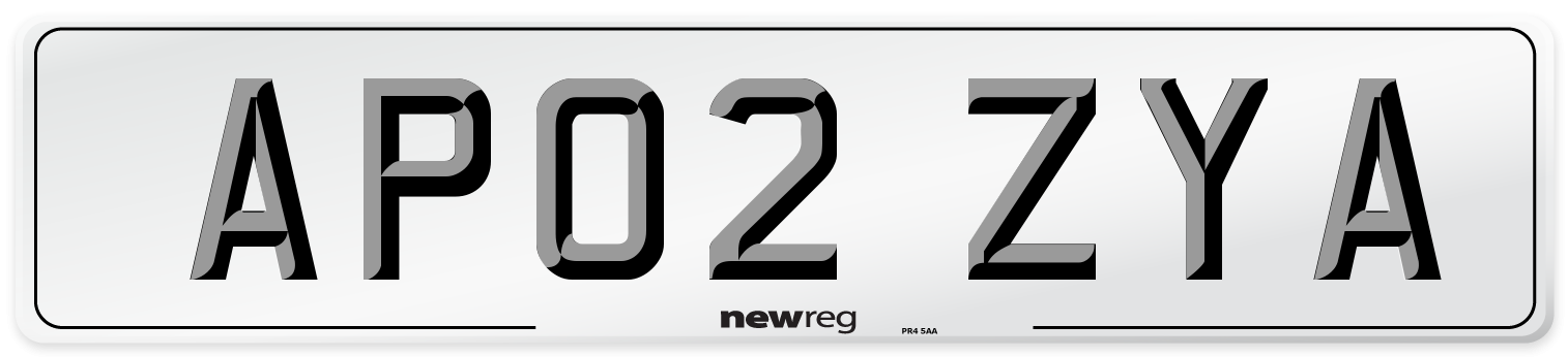 AP02 ZYA Number Plate from New Reg